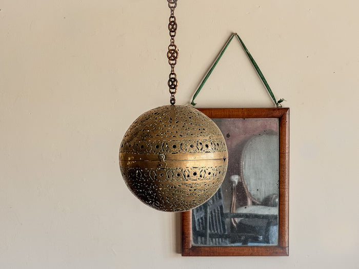 A Late 19th Century Indian Brass Shadow Ball