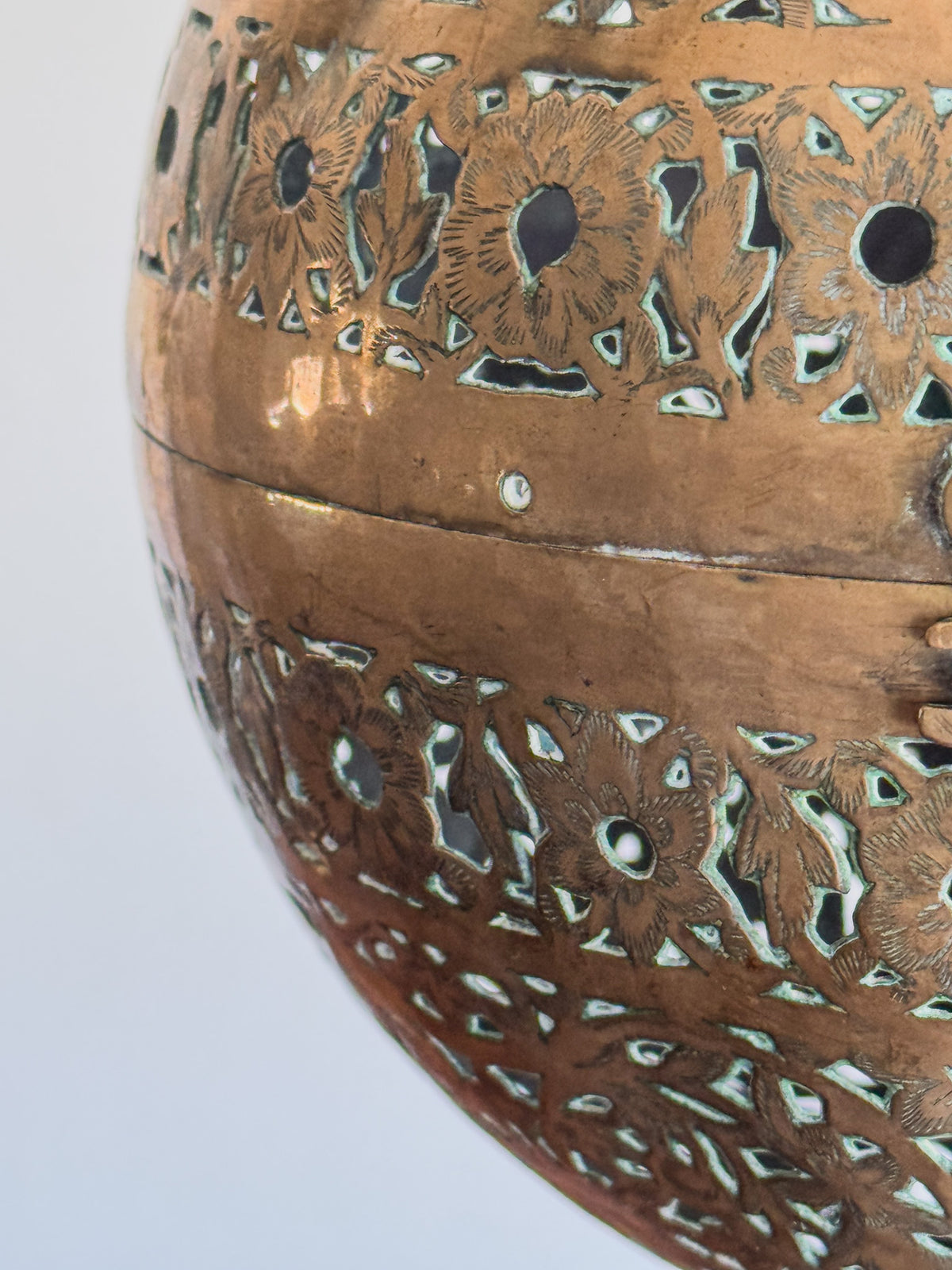 A Late 19th Century Indian Brass Shadow Ball