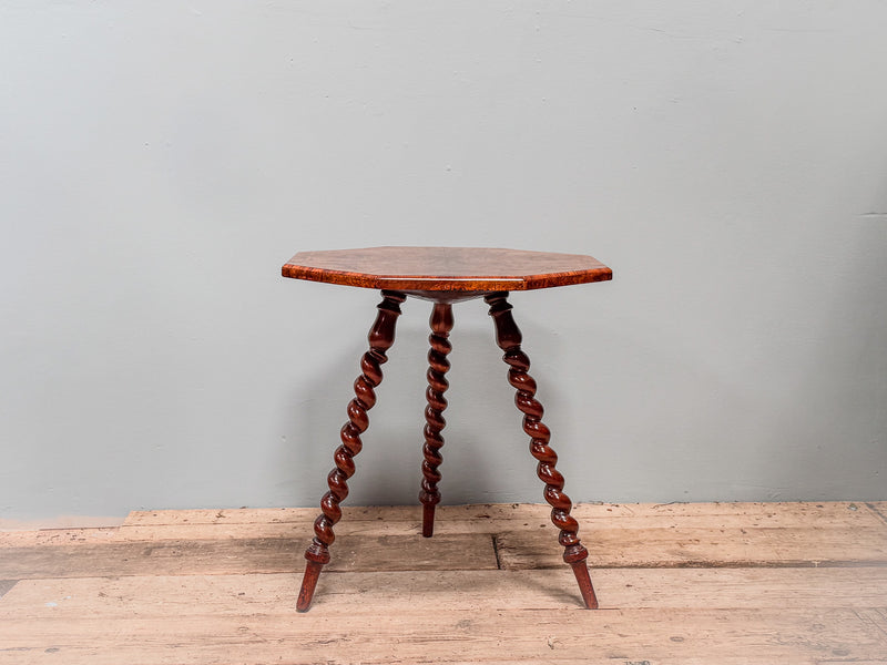 A Late 19th Century Burr Walnut Gypsy Table