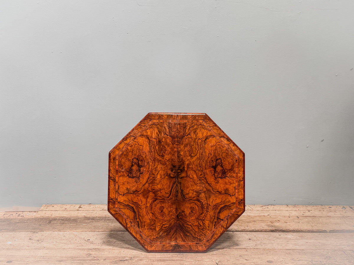 A Late 19th Century Burr Walnut Gypsy Table