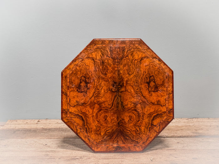 A Late 19th Century Burr Walnut Gypsy Table