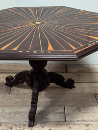 A Late 19th Century Ceylonese Calamander Inlaid Table