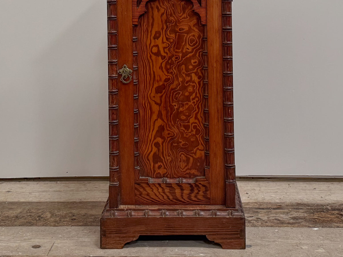 A Late 19th Century Oregon Pine Bedside Cabinet attributed to Howard & Sons