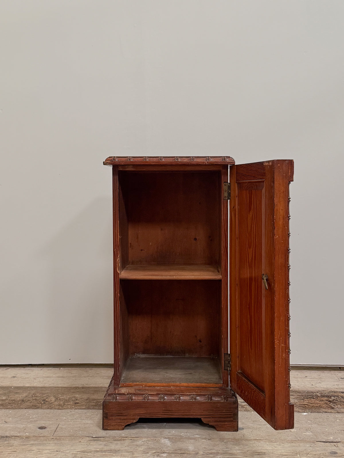A Late 19th Century Oregon Pine Bedside Cabinet attributed to Howard & Sons