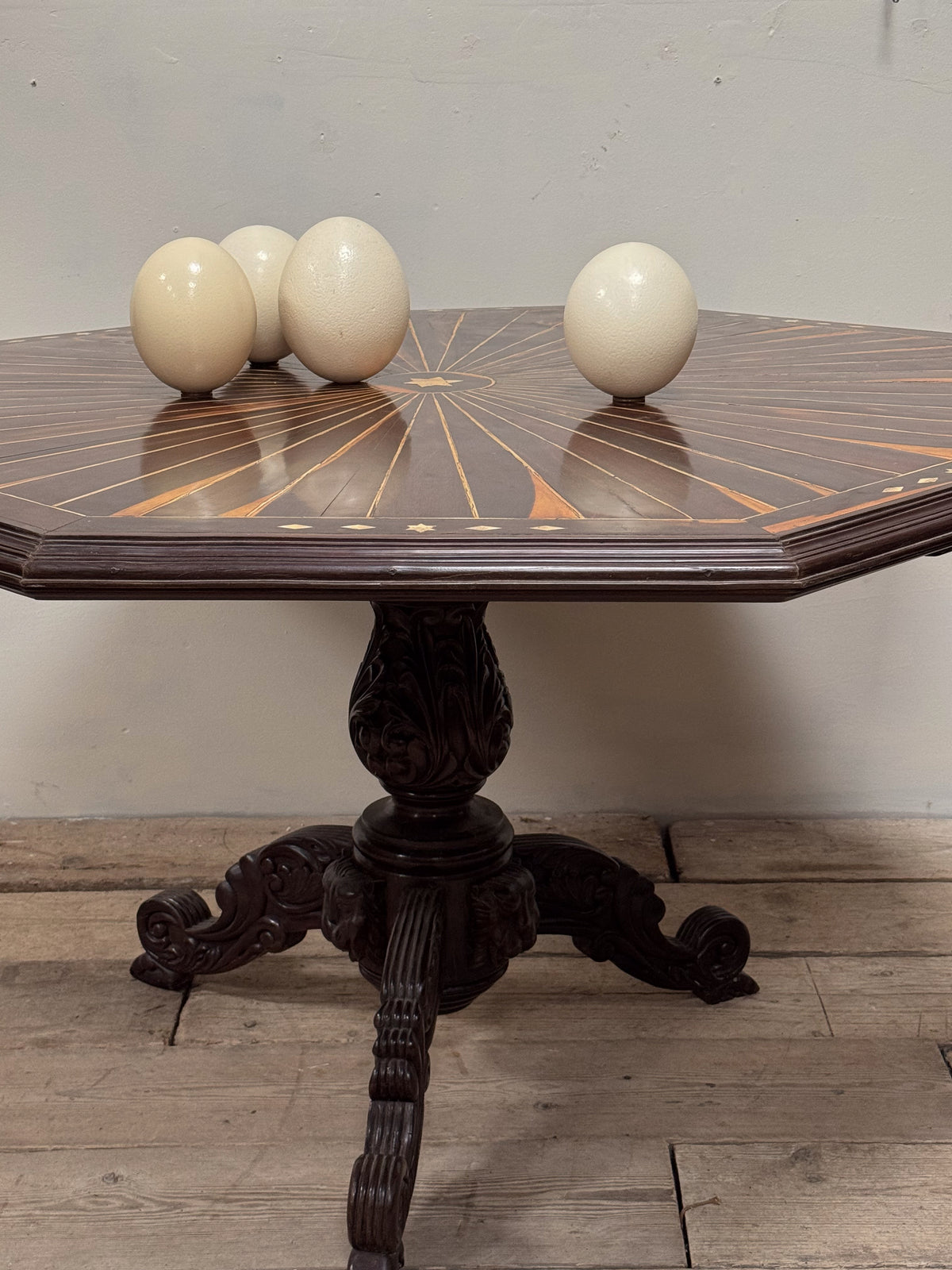 A Late 19th Century Ceylonese Calamander Inlaid Table
