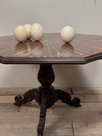 A Late 19th Century Ceylonese Calamander Inlaid Table