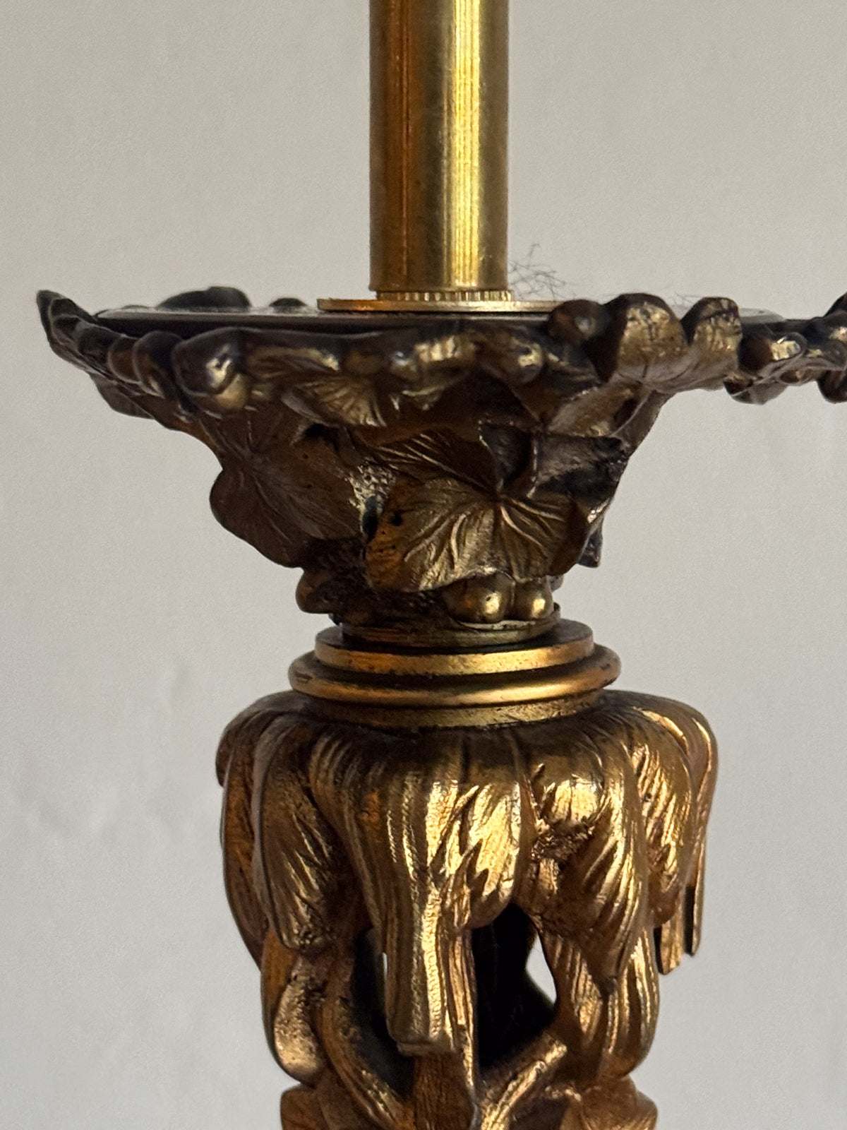 A 19th Century Ormolu and Bronze Lamp in the manner of Morant (1790-1845)