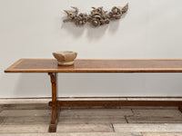 A Late 19th Century Oak & Burr Elm Refectory Table by Bulstrode of Cambridge