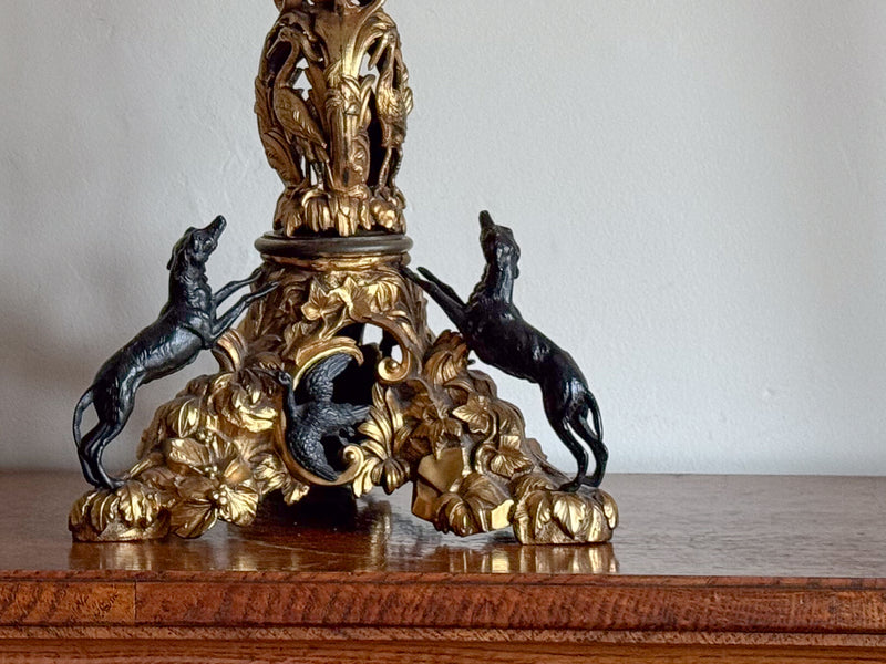 A 19th Century Ormolu and Bronze Lamp in the manner of Morant (1790-1845)
