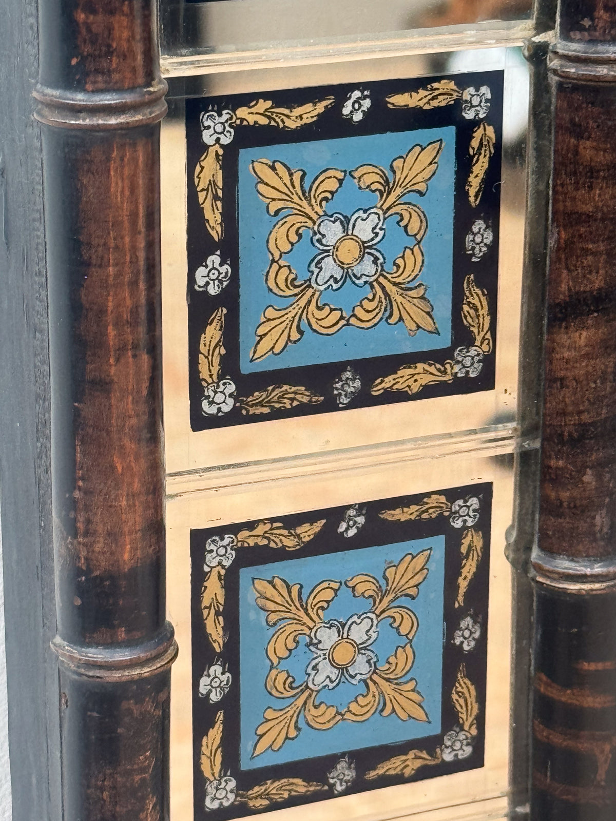 A Late 19th Century Verre Églomisé Mirror
