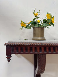 An Early 19th Century Oak Scroll Bracket Console with Marble Top