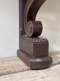 An Early 19th Century Oak Scroll Bracket Console with Marble Top