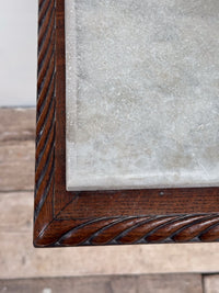 An Early 19th Century Oak Scroll Bracket Console with Marble Top