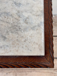 An Early 19th Century Oak Scroll Bracket Console with Marble Top