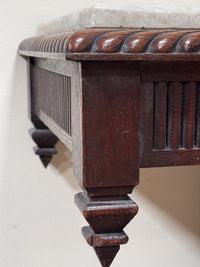 An Early 19th Century Oak Scroll Bracket Console with Marble Top