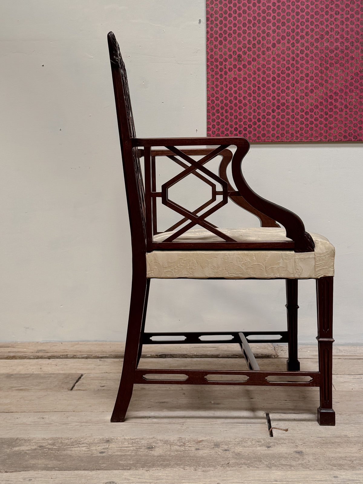 A Set of Four Mahogany 'Cockpen' Chairs after Thomas Chippendale