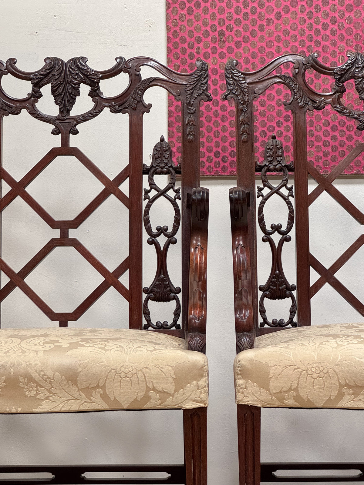 A Set of Four Mahogany 'Cockpen' Chairs after Thomas Chippendale