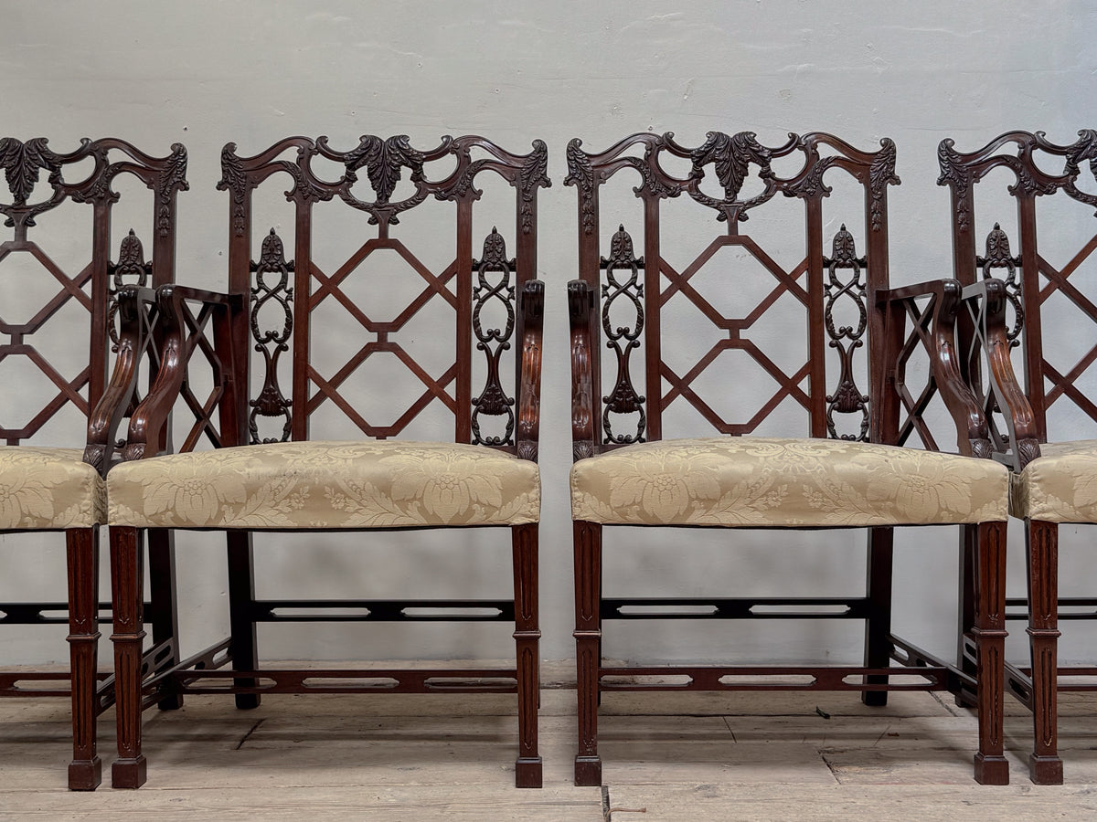 A Set of Four Mahogany 'Cockpen' Chairs after Thomas Chippendale