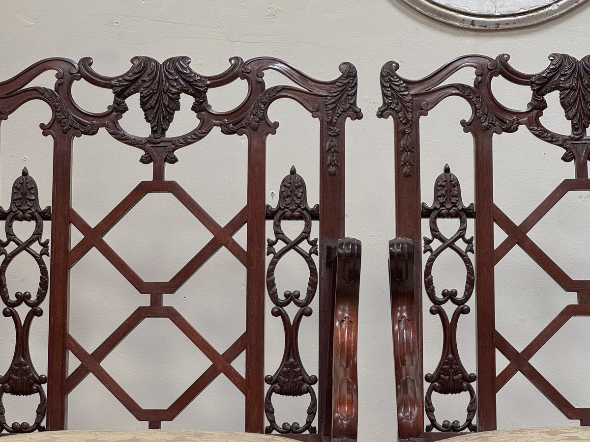 A Set of Four Mahogany 'Cockpen' Chairs after Thomas Chippendale