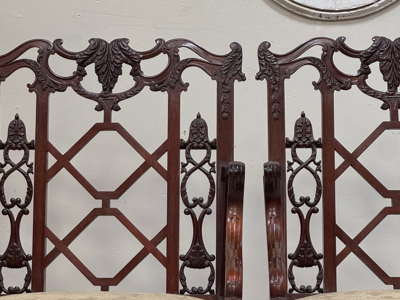 A Set of Four Mahogany 'Cockpen' Chairs after Thomas Chippendale