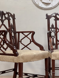 A Set of Four Mahogany 'Cockpen' Chairs after Thomas Chippendale