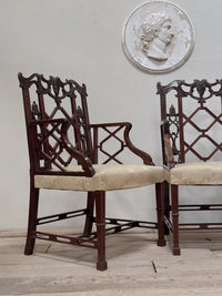 A Set of Four Mahogany 'Cockpen' Chairs after Thomas Chippendale