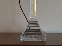 A Late 19th Century Cut Glass Column Lamp