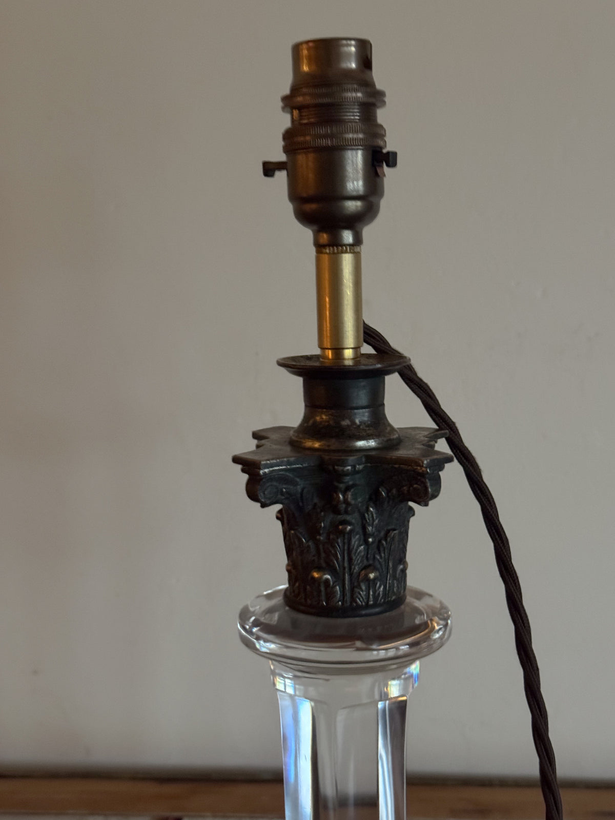 A Late 19th Century Cut Glass Lamp