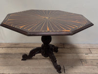 A Late 19th Century Ceylonese Calamander Inlaid Table