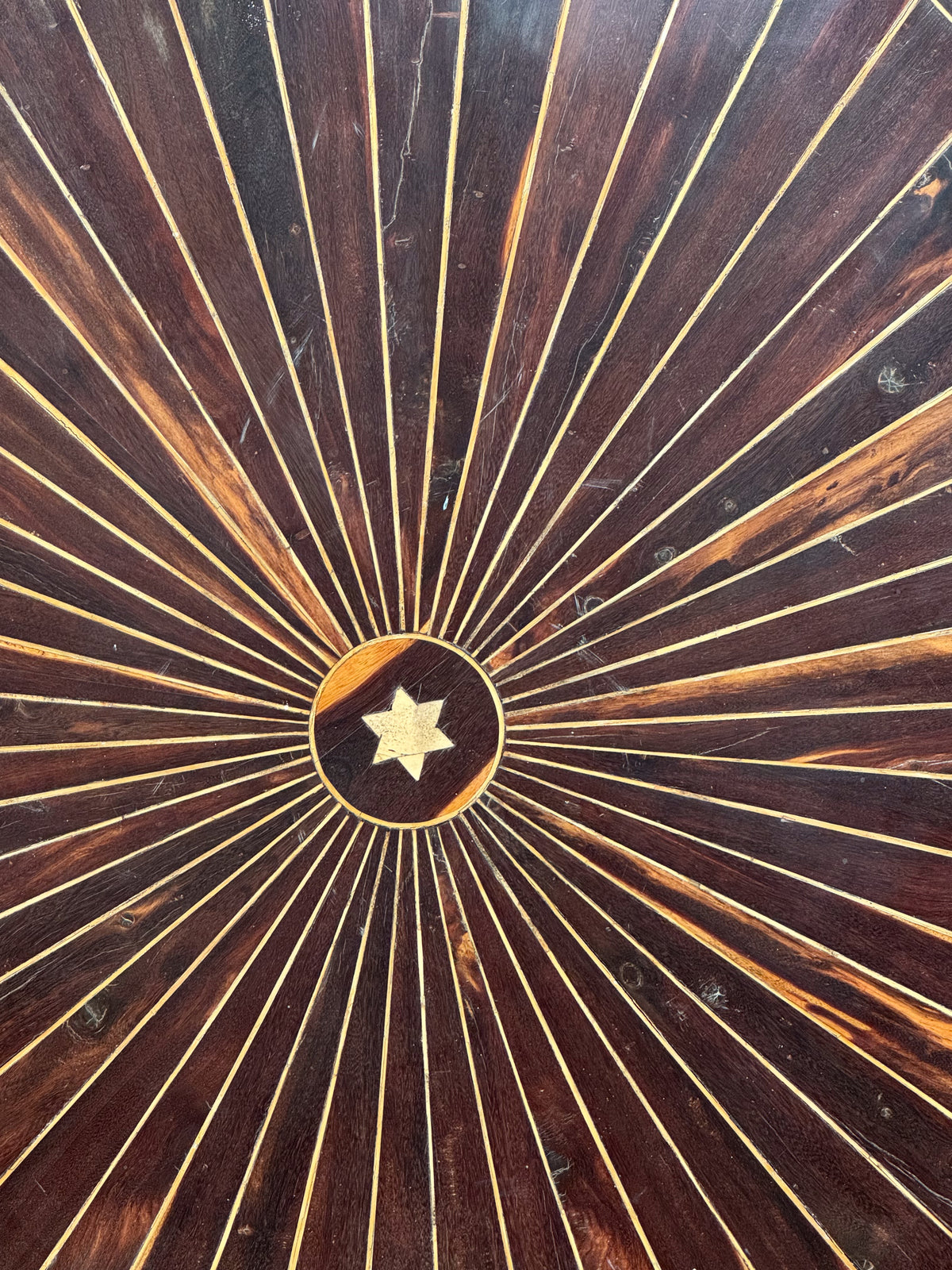 A Late 19th Century Ceylonese Calamander Inlaid Table