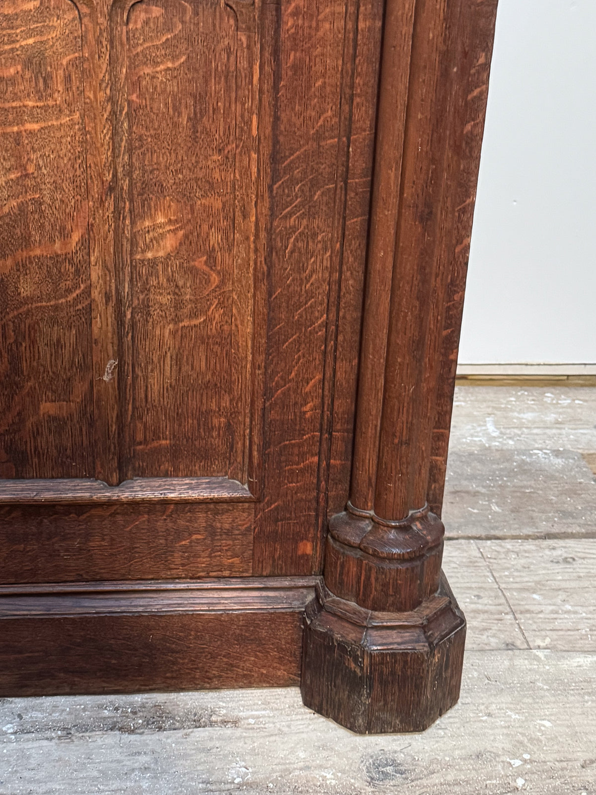 A Mid 19th Century Oak Gothic Revival Side Cabinet