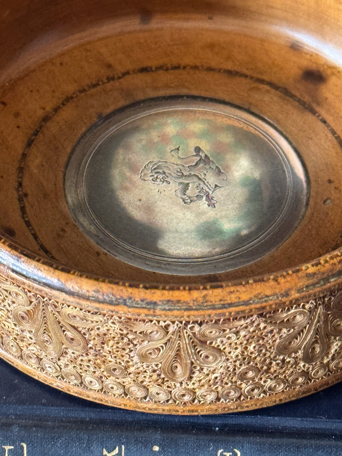 A Rare 18th Century Rolled Paper Wine Coaster