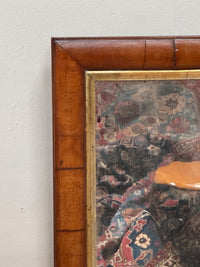 A Mid 19th Century Fruitwood Parcel Gilt Mirror