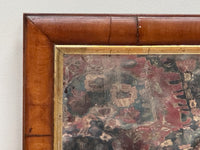 A Mid 19th Century Fruitwood Parcel Gilt Mirror