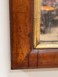 A Mid 19th Century Fruitwood Parcel Gilt Mirror