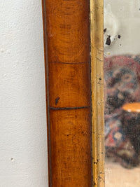 A Mid 19th Century Fruitwood Parcel Gilt Mirror