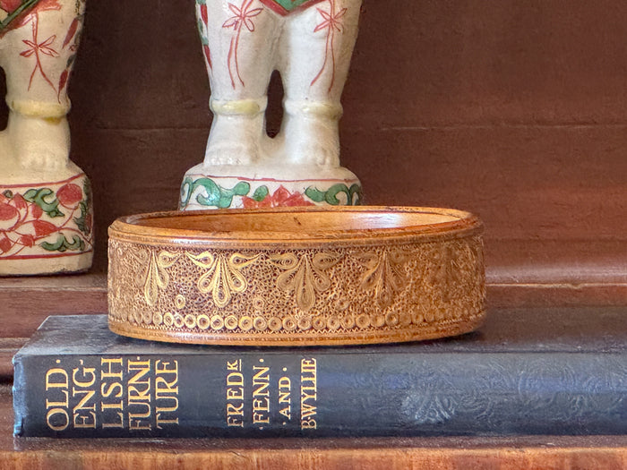 A Rare 18th Century Rolled Paper Wine Coaster