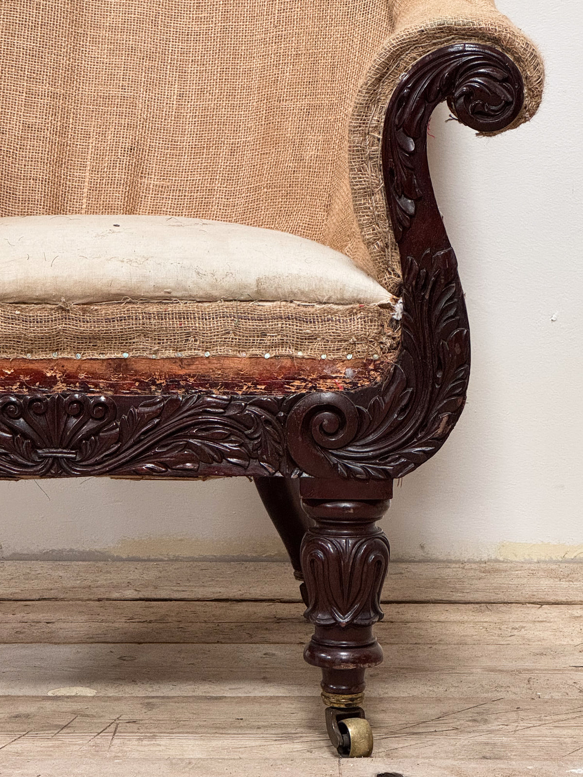 A Regency Rosewood Bergére Library Chair