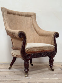 A Regency Rosewood Bergére Library Chair