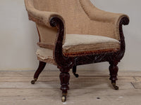 A Regency Rosewood Bergére Library Chair