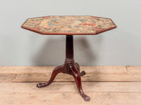 A George III Mahogany Table with Needlepoint