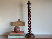 A Late 19th Century Indian Rosewood Twist Lamp