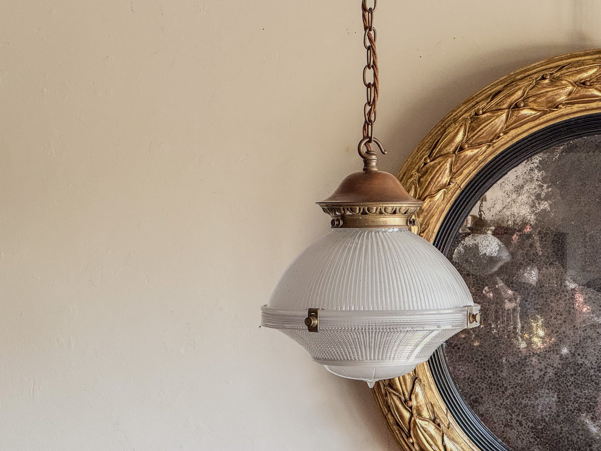 An Early 20th Century Holophane Pendant Light