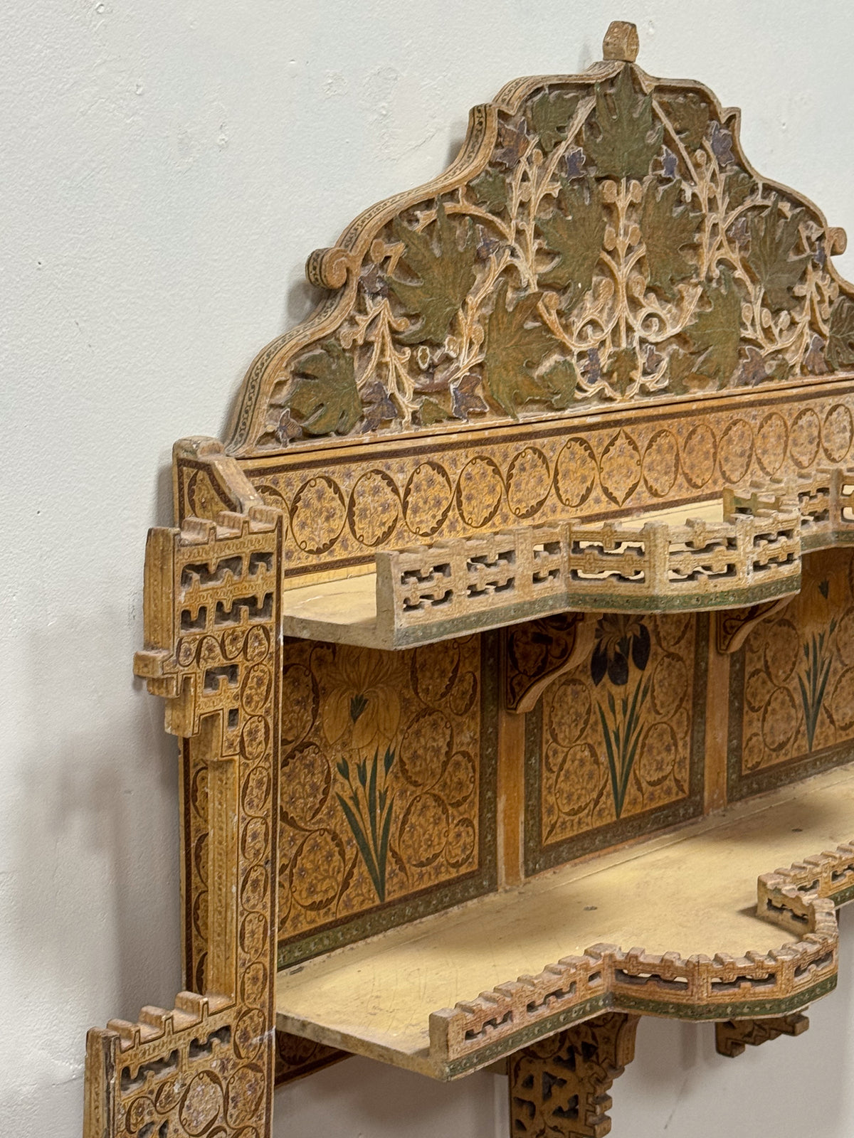 An Exceptional Set of 19th Century Kashmiri Wall Hung Shelves