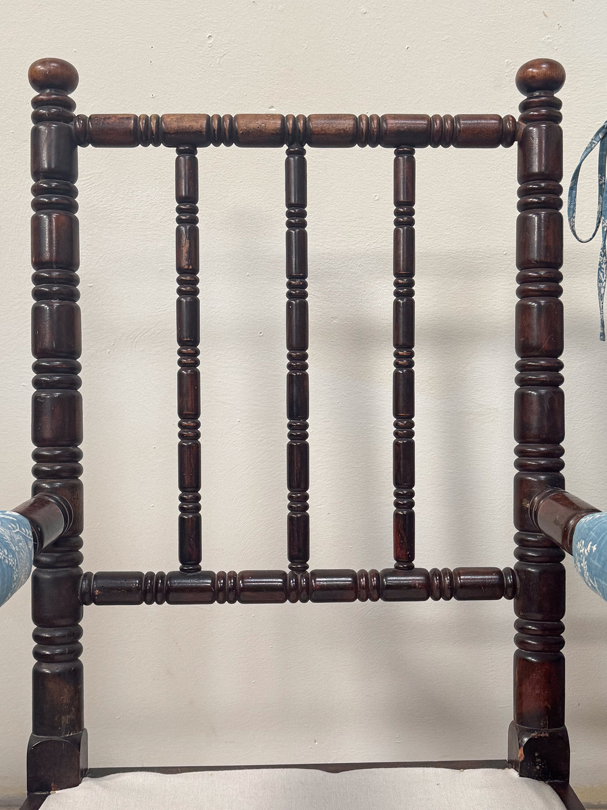 A Matched Pair of Mid 19th Century Simulated Rosewood Open Armchairs