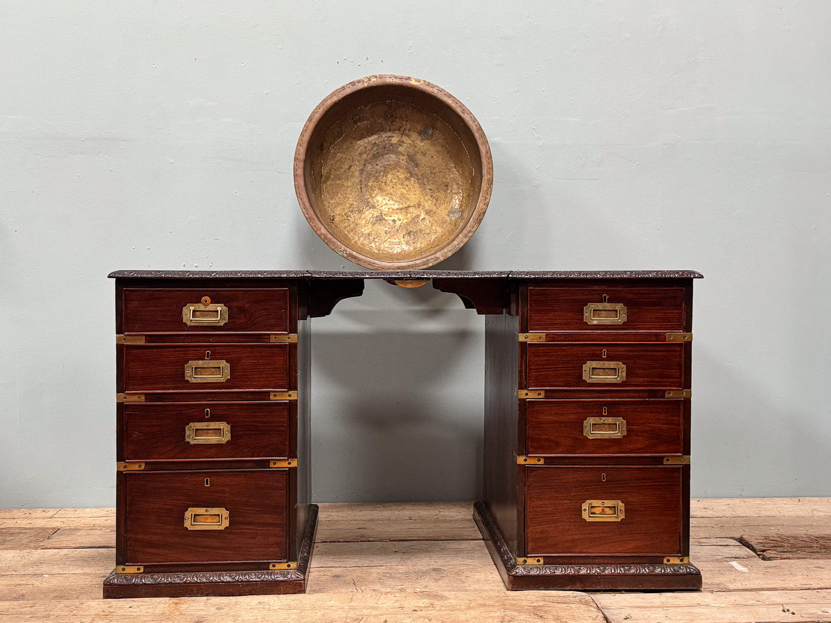 A Mid 19th Century Padouk Campaign Desk