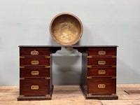 A Mid 19th Century Padouk Campaign Desk