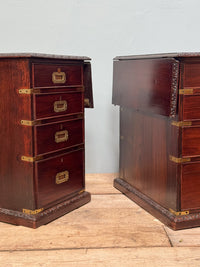 A Mid 19th Century Padouk Campaign Desk