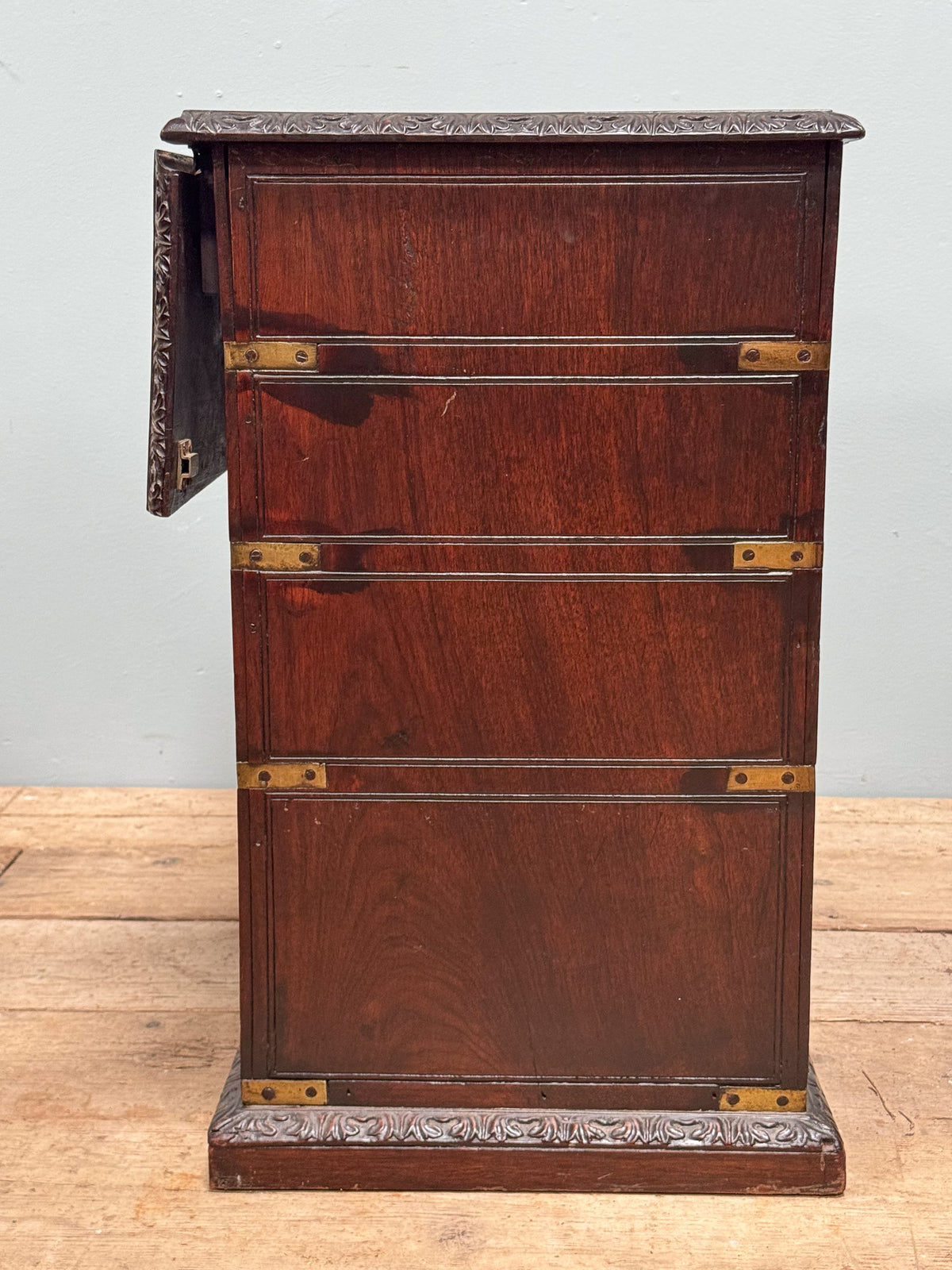A Mid 19th Century Padouk Campaign Desk