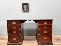 A Mid 19th Century Padouk Campaign Desk